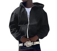 Sweat à capuche pour homme veste d'hiver sweat à capuche homme femme tendance de la personnalité européenne américaine broderie pull à capuche décontracté hip-hop manteau cardigan, Noir , L