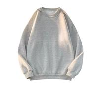 Sweat à capuche pour homme - Vêtement de travail - Noël 2024 - Automne et hiver - Col rond - Couleur unie - Simple - Décontracté - Blanc, gris, 4XL