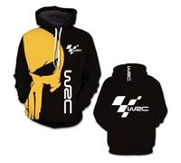 Sweat À Capuche pour Homme Vêtement D'extérieur Confortable Vêtements De Sport Imprimés W.R.C Manteau Printemps-Automne Manches Longues Et Poches Shirt-E||x_s