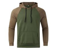 Sweat à Capuche pour Hommes Code européen Commerce extérieur Nouveau Sweat à Capuche en Polaire pour Hommes Sweat Capuche Noir Et Jaune (Green, XXL)