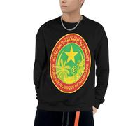 Sweat À Capuche pour Hommes Mauritanie Emblème National Graphique Sweat À Capuche Manches Longues Cordon Hauts avec Poches pour Usage Quotidien Activités De Loisirs Plein Air Pique-Niques