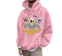 Sweat à capuche pour hommes Sweats à capuche et sweatshirts Style Lettres imprimées Pull à capuche pour un usage quotidien Coupe ajustée Confortable Décontracté Streetwear Tricot Sweat à capuche, Rose