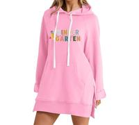 Sweat à capuche pour la rentrée scolaire, pull décontracté, couleur unie, sweat à capuche léger pour femme, coupe classique, vêtements graphiques, pour le camping, l'extérieur et les voyages, jaune, M