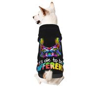 Sweat à Capuche pour Petit Animal de Compagnie Puzzle Tiger, Motif Sensibilisation à l'Autisme, Taille Moyenne.