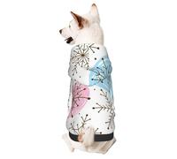 Sweat à capuche pour petit chien avec flocons de neige et pois colorés