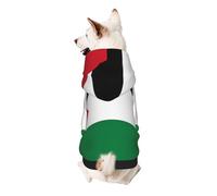 Sweat à capuche pour petit chien, motif drapeau de la Palestine, doux et respirant