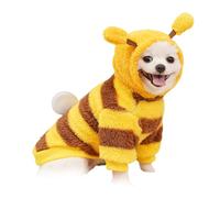 Sweat à capuche pour petit chien par temps froid, costume d'Halloween avec motif d'abeille, costume pour chiot, chat, chihuahua, yorkshire, en polaire, confortable pour animal de compagnie, vêtement