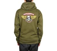 Sweat À Capuche Powell Peralta Winged Ripper - Vert Mélangé