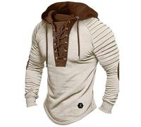 Sweat à capuche Preppy à lacets pour homme, coupe ample, pull sportif, léger, confortable, couleur unie, vêtements fins avec capuche, tendance, gothique, automne, esthétique, travail, tendance, Y2K
