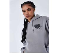 Project X Paris Sweat à Capuche Coeur brisé Gris Clair M