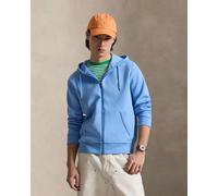 Sweat à capuche Ralph Lauren Double Knit Full Zip bleu ciel - S
