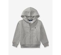 Sweat à capuche Ralph Lauren molleton gris clair enfant - 4