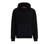 SWEAT À CAPUCHE RELAXED FIT HUGO NOIR EN COTON STRETCH AVEC POCHE CONTRASTANTE DAULS L