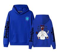 Sweat à capuche rétro délavé - Sweat à capuche Dorohedoro ample pour adolescents et adultes, Bleu 1, XS