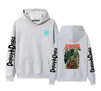 Sweat à capuche rétro délavé - Sweat à capuche Dorohedoro ample pour adolescents et adultes, Gris 5, XS