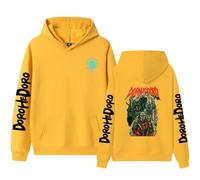 Sweat à capuche rétro délavé - Sweat à capuche Dorohedoro ample pour adolescents et adultes, Jaune 5, XS