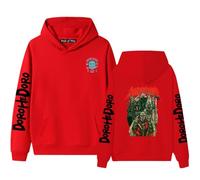 Sweat à capuche rétro délavé - Sweat à capuche Dorohedoro ample pour adolescents et adultes, Rouge-5., XS