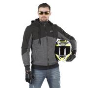 Richa Titan Core Sweat à capuche zippé moto, noir-gris, taille 6XL