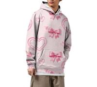 Sweat à capuche romantique pour homme - Pour la Saint-Valentin - Imprimé cœur - Pull à manches longues avec poches - Décontracté - Coloré - Chemises amusantes pour couple, 01-1-MR4, L