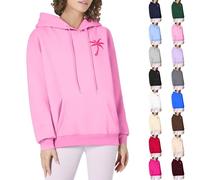 Sweat à capuche rose bouffant pour femmes, grande taille, adolescentes, filles, imprimé cocotier amusant, haut à manches longues avec poche, kaki, XS