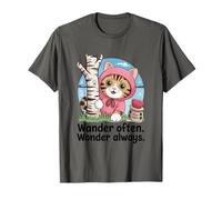 Sweat à capuche rose mignon chaton forêt avec bouleau et pomme T-Shirt