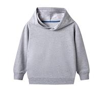 Sweat à capuche rose mignon pour adolescents garçons filles école preppy décontracté léger pull à capuche coton doux surdimensionné uni manches longues enfants automne sport sweatshirts (gris, 18-24