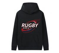Sweat À Capuche Rugby France Enfant Noir
