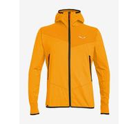 Sweat à capuche Salewa Agner Hybrid Polarlite Durastretch Full Zip jaune - S