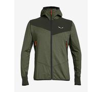 Sweat à capuche Salewa Agner Hybrid Polarlite Durastretch Full Zip vert forêt - S