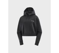 Sweat à capuche Salomon Logo Short noir pur femme - M