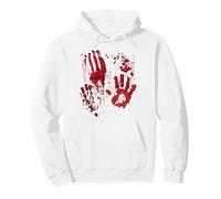 Sweat à Capuche Sanglant avec éclaboussures de Sang et Empreintes de Mains de Zombie Sweat à Capuche