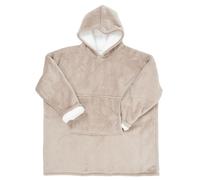 Home Deco Factory Sweat à capuche avec fermeture intérieure en sherpa Beige G