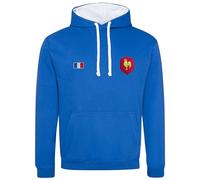 Sweat à capuche Six Nations International Rugby Union League Coupe du Monde France supporter Cadeau d'anniversaire non officiel, bleu, L