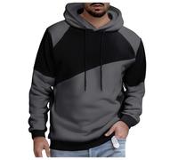 Sweat à capuche slim fit patchwork pour homme tendance bloc de couleurs sweat à capuche décontracté sweat à capuche quotidien vacances sweat à capuche camping plein air pull transition automne pull à