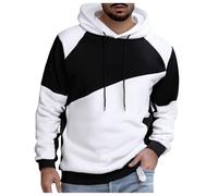 Sweat à capuche slim fit patchwork pour homme tendance bloc de couleurs sweat à capuche décontracté sweat à capuche quotidien vacances sweat à capuche camping plein air pull transition automne pull à