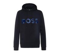 SWEAT A CAPUCHE SOODY BOSS BLEU MARINE LOGO IMPRIMÉ MÉTALLISÉ L
