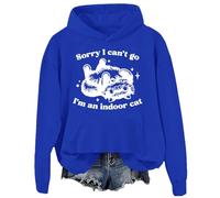 Sweat à capuche « Sorry I Can't Go I'm An Indoor Cat » Sorry I Cant Go Im An Indoor Cat, Bleu roi 2., 3XL