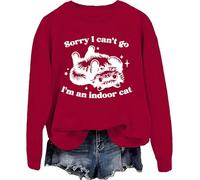 Sweat à capuche « Sorry I Can't Go I'm An Indoor Cat » Sorry I Cant Go Im An Indoor Cat, Bordeaux-1, XL