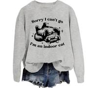 Sweat à capuche « Sorry I Can't Go I'm An Indoor Cat » Sorry I Cant Go Im An Indoor Cat, Gris-1., XXL