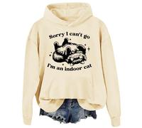 Sweat à capuche « Sorry I Can't Go I'm An Indoor Cat » Sorry I Cant Go Im An Indoor Cat, Khika-2, L