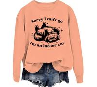 Sweat à capuche « Sorry I Can't Go I'm An Indoor Cat » Sorry I Cant Go Im An Indoor Cat, Orange-1, 3XL