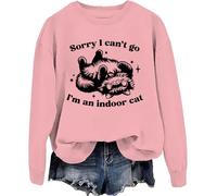 Sweat à capuche « Sorry I Can't Go I'm An Indoor Cat » Sorry I Cant Go Im An Indoor Cat, Rose - 1, XL