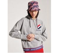 Sweat à capuche Sportstyle Chenille Superdry - Gris - Femme - Manches longues S