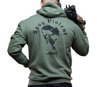 Sweat à capuche Stay Violent Hoodie Brothers in Arms - Olive XXL