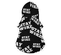 Sweat à Capuche Stay Woke pour Chien, Veste d'hiver de Luxe pour Chien, vêtements pour Animaux de Compagnie, Bouledogue français, Carlin, Chiot, XL