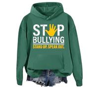 Sweat à capuche Stop Bullying Stand Up Speak Out Unity Day Sweat-shirt Stop Bullying Stand Up Speak Out, Vert, XL