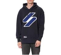 Sweat à capuche Superdry Code Logo Chenille - Bleu foncé - Femme M/L