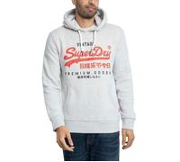 Sweat à capuche Superdry Duo Vintage Logo - Glacier Gris Marl - Homme - Manches longues S