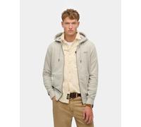 Sweat à capuche Superdry Essential Logo Full Zip gris clair - XL