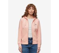 Sweat à capuche Superdry Essential Logo Full Zip rose clair pour femme - S
